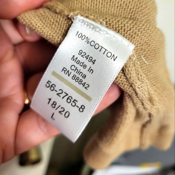 #37 Woman Within Beige Taupe Shrug Sweater Cardigan, Plus 18/20 L NWOT - Picture 6 of 6